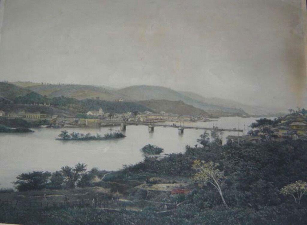 Rio Paraíba do Sul em São Fidélis segundo Victor Frond, meados do século XIX