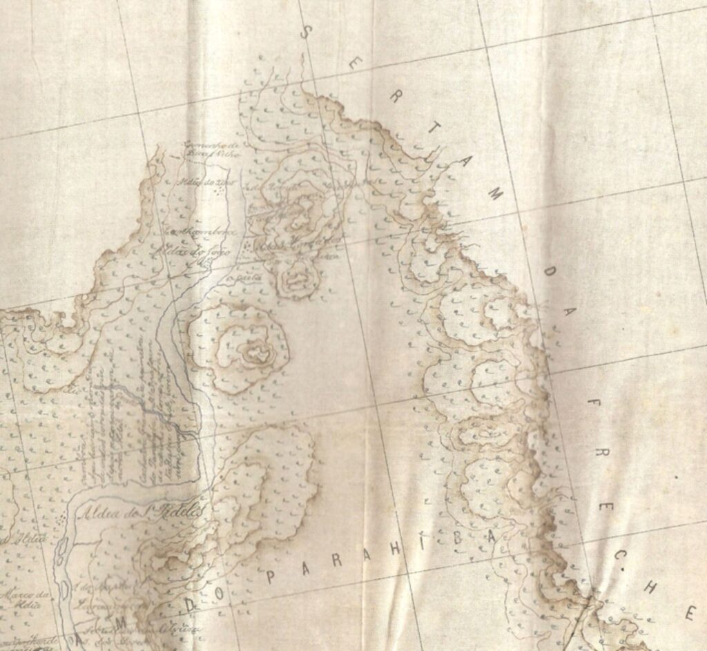 Rio do Gentio no mapa de Manoel Martins do Couto Reis (1785)
