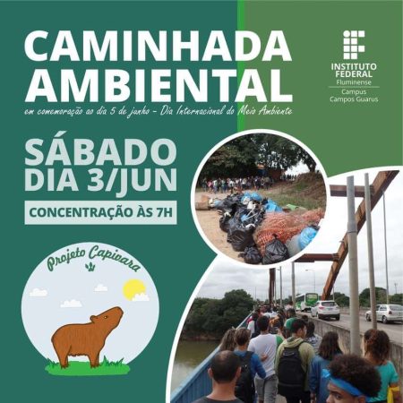 Foto slogan da Caminhada Ambiental